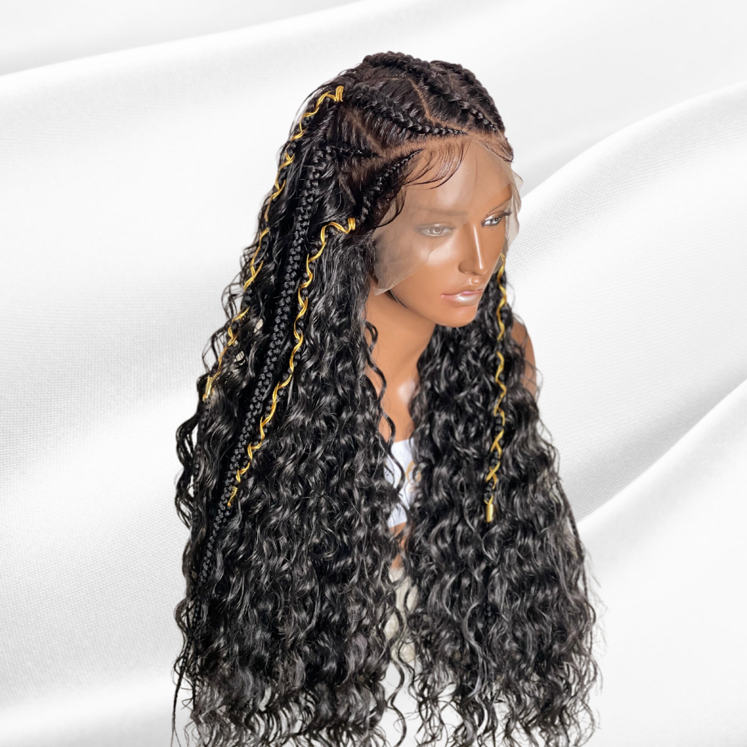 Ella Cornrow Unit - Braided Wig – Goldiluxe Place display picture 2