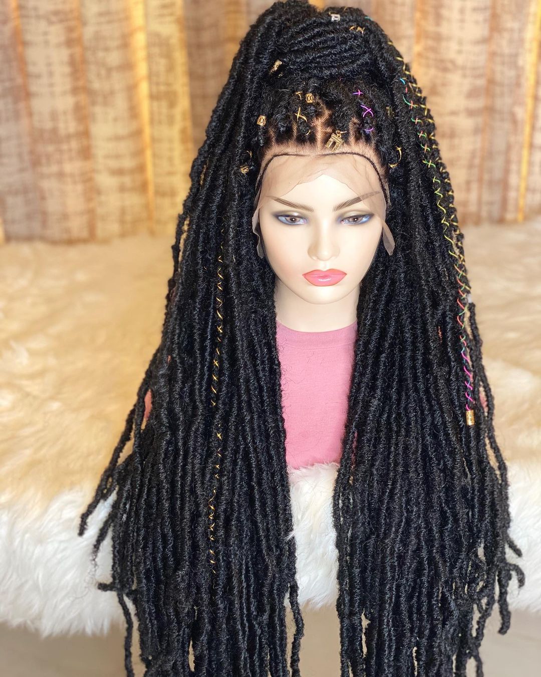 Faux Logs Wig!! Amazon.com : HANNE Full Lace Dreadlock Wig with Baby Hair 30  main image 4